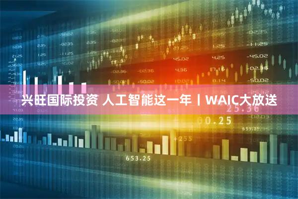 興旺國(guó)際投資 人工智能這一年丨WAIC大放送